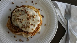 Carrot Cake Pancakes with Maple Cream Drizzle 1