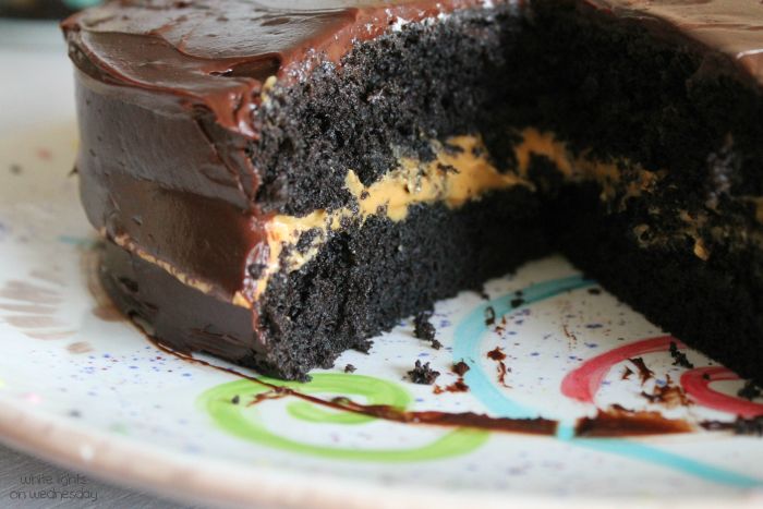 Black Cocoa Cake with Peanut Butter 3