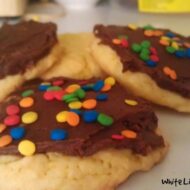 Cake Batter Cookies with Chocolate Frosting