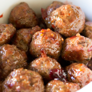 These Classic Cocktail Meatballs are a staple for parties and get togethers! I love that they can be prepped ahead of time and warmed up when ready to serve!