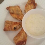 Southwest Egg Rolls with Avocado-Lime Ranch