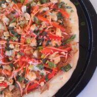 Thai Pizza with Peanut Butter Sauce