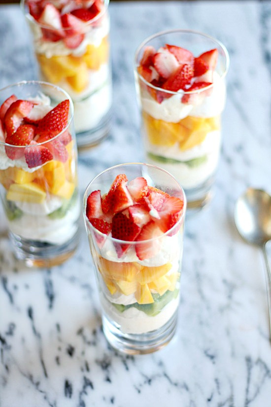 Fresh Fruit Cheesecake Mousse Cups