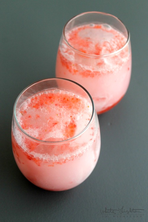 Strawberry Coconut Italian "Cream" Sodas | White Lights on Wednesday  #SilkAlmondBlends #shop