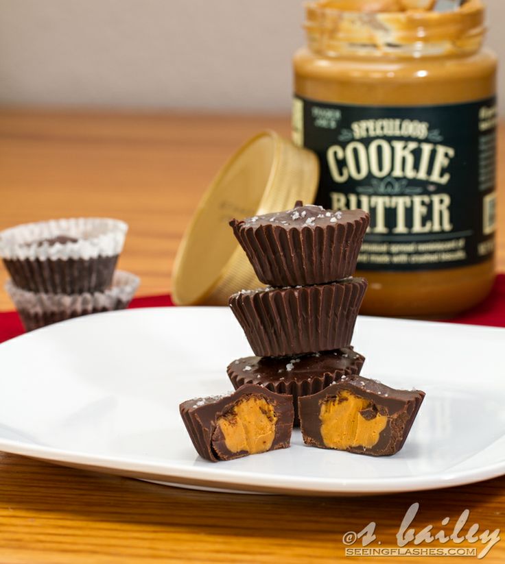 Salted Chocolate Cookie Butter Cups
