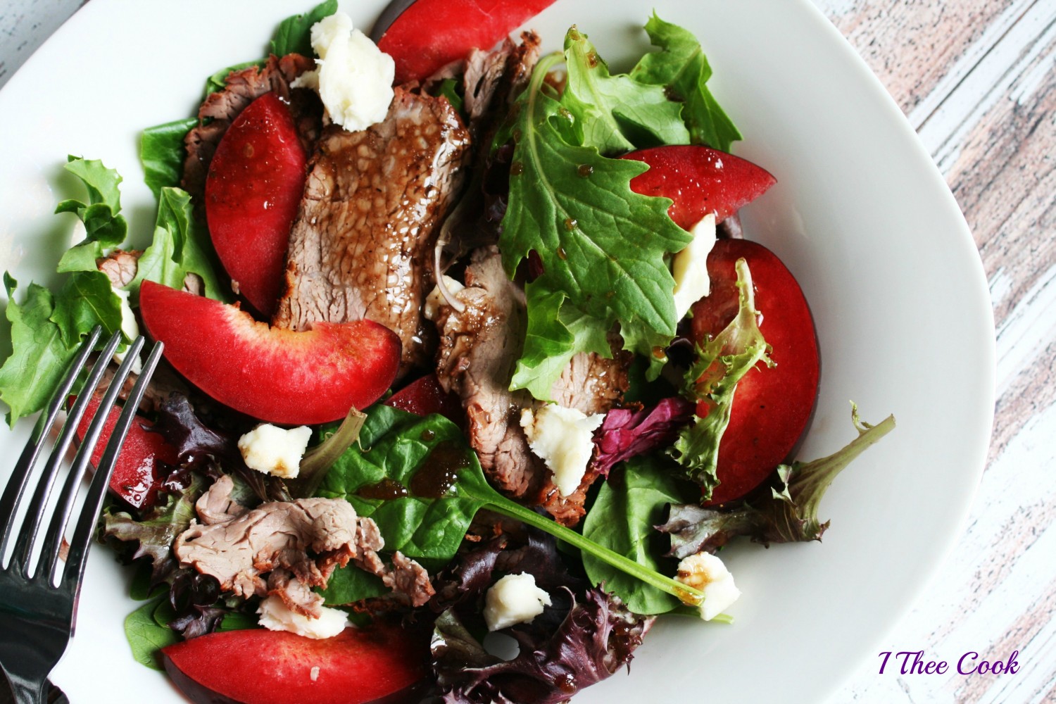 Steak & Raspberry Jewel Plout Salad