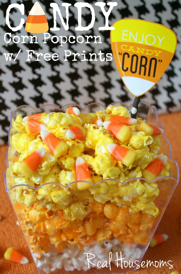 Candy Corn Popcorn with Free Printables