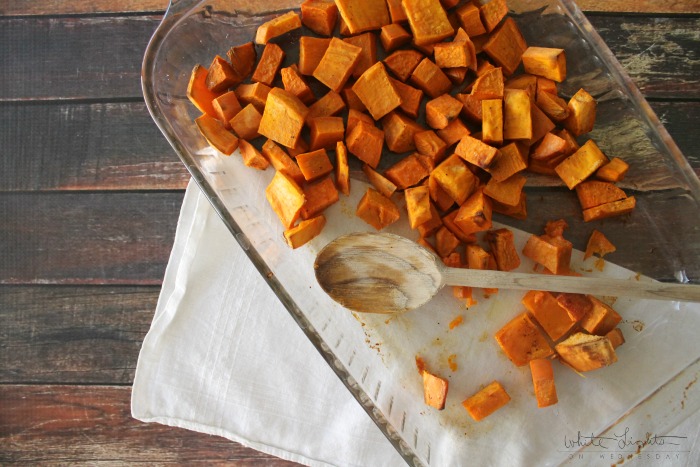 Simple Roasted Sweet Potatoes | White Lights on Wednesday