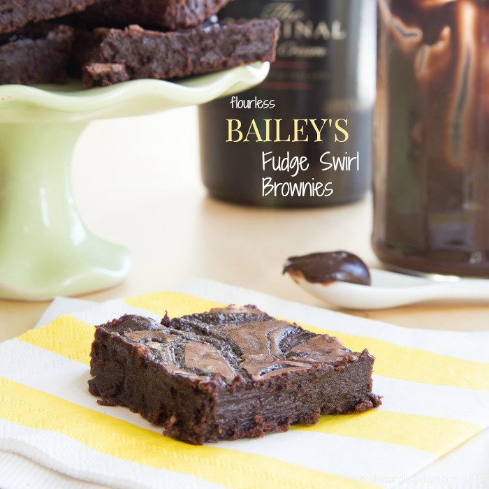 Flourless Baileys Fudge Swirl Brownies | Cupcakes & Kale Chips for White Lights on Wednesday
