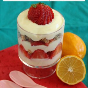 Meyer Lemon Strawberry Parfait | A Love and Confection for White Lights on Wednesday