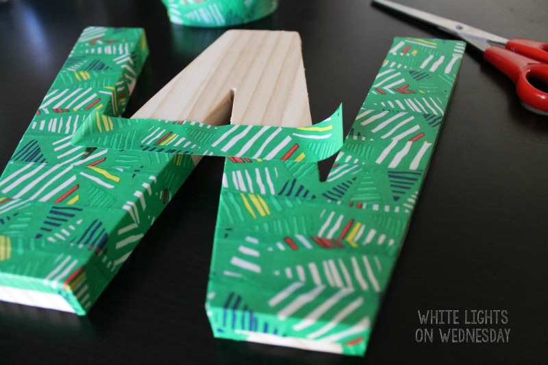 Washi Tape Monogram Letter Teacher Gift Idea | White Lights on Wednesday