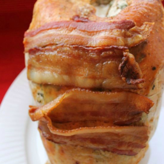 Bacon Roasted Turkey Breast with Sage Butter