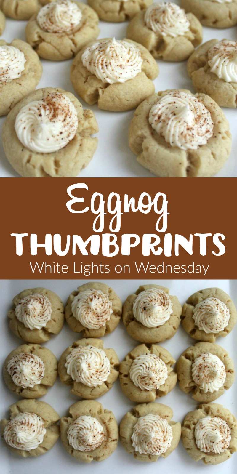 Eggnog Thumbprint Cookies | White Lights on Wednesday