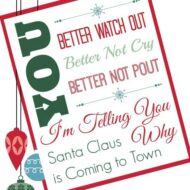 Free Santa Claus is Coming to Town Printable