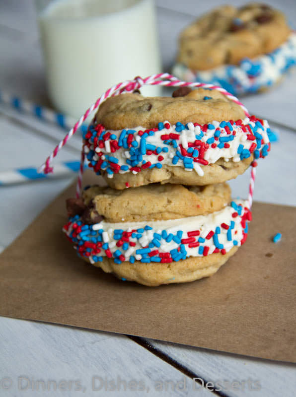 Chocolate Chip Cookie Ice Cream Sandwich Cookies - Dinners, Dishes, and Desserts