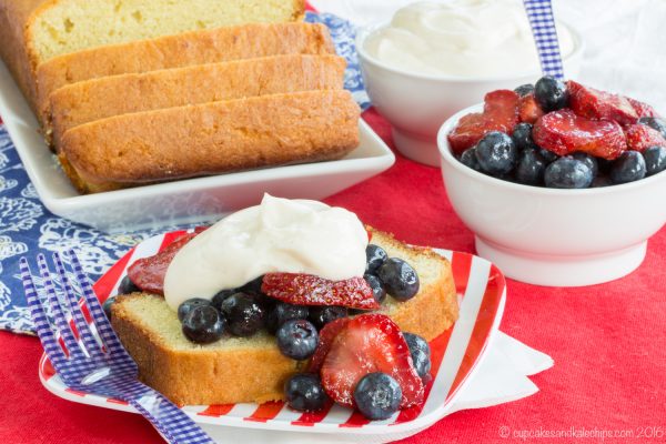 Gluten Free Potato Pound Cake with Berries - Cupcakes and Kale Chips